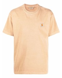 orange T-Shirt mit einem Rundhalsausschnitt von Carhartt WIP