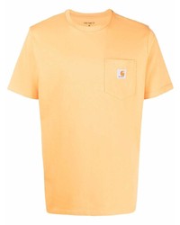 orange T-Shirt mit einem Rundhalsausschnitt von Carhartt WIP