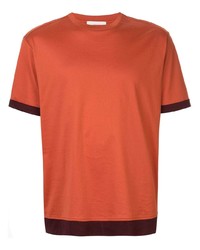 orange T-Shirt mit einem Rundhalsausschnitt von Cerruti 1881