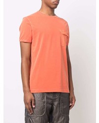 orange T-Shirt mit einem Rundhalsausschnitt von Diesel