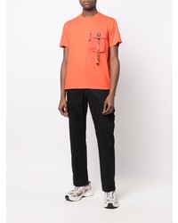 orange T-Shirt mit einem Rundhalsausschnitt von Parajumpers