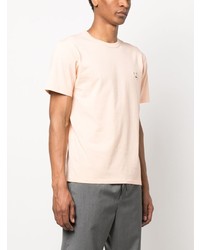 orange T-Shirt mit einem Rundhalsausschnitt von MAISON KITSUNÉ