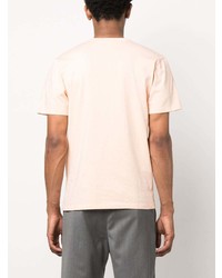 orange T-Shirt mit einem Rundhalsausschnitt von MAISON KITSUNÉ