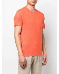 orange T-Shirt mit einem Rundhalsausschnitt von MC2 Saint Barth