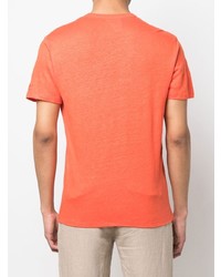 orange T-Shirt mit einem Rundhalsausschnitt von MC2 Saint Barth