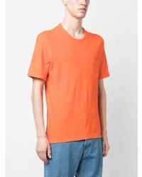 orange T-Shirt mit einem Rundhalsausschnitt von Drumohr