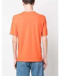 orange T-Shirt mit einem Rundhalsausschnitt von Drumohr