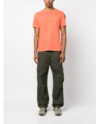 orange T-Shirt mit einem Rundhalsausschnitt von Parajumpers