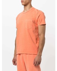 orange T-Shirt mit einem Rundhalsausschnitt von Les Tien