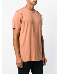 orange T-Shirt mit einem Rundhalsausschnitt von Sunspel