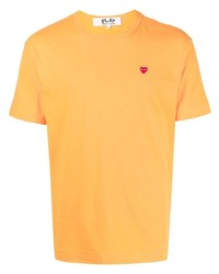 orange T-Shirt mit einem Rundhalsausschnitt von Comme des Garcons