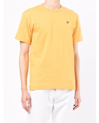 orange T-Shirt mit einem Rundhalsausschnitt von Comme Des Garcons Play