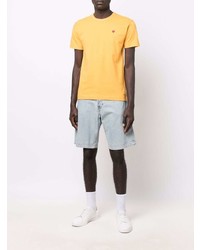 orange T-Shirt mit einem Rundhalsausschnitt von Comme Des Garcons Play