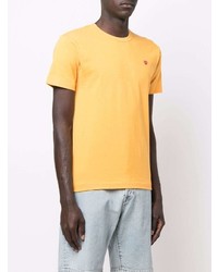 orange T-Shirt mit einem Rundhalsausschnitt von Comme Des Garcons Play