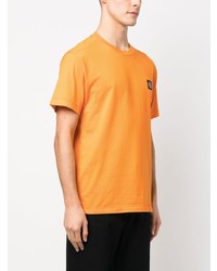 orange T-Shirt mit einem Rundhalsausschnitt von Stone Island