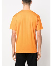 orange T-Shirt mit einem Rundhalsausschnitt von Stone Island