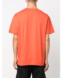 orange T-Shirt mit einem Rundhalsausschnitt von Stone Island