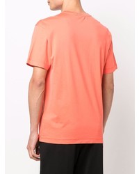 orange T-Shirt mit einem Rundhalsausschnitt von Stone Island