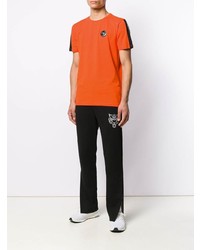 orange T-Shirt mit einem Rundhalsausschnitt von Plein Sport