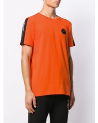 orange T-Shirt mit einem Rundhalsausschnitt von Plein Sport