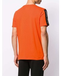 orange T-Shirt mit einem Rundhalsausschnitt von Plein Sport