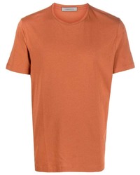 orange T-Shirt mit einem Rundhalsausschnitt von Corneliani