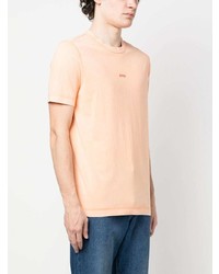 orange T-Shirt mit einem Rundhalsausschnitt von BOSS