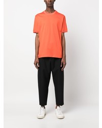 orange T-Shirt mit einem Rundhalsausschnitt von Herno