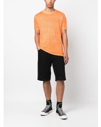 orange T-Shirt mit einem Rundhalsausschnitt von Avant Toi