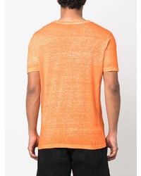 orange T-Shirt mit einem Rundhalsausschnitt von Avant Toi