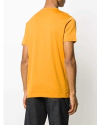 orange T-Shirt mit einem Rundhalsausschnitt von Sunspel