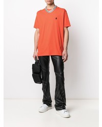 orange T-Shirt mit einem Rundhalsausschnitt von Marcelo Burlon County of Milan