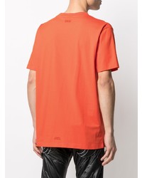 orange T-Shirt mit einem Rundhalsausschnitt von Marcelo Burlon County of Milan