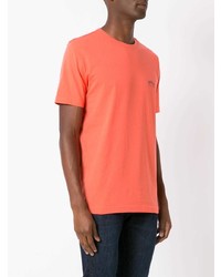 orange T-Shirt mit einem Rundhalsausschnitt von BOSS