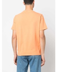 orange T-Shirt mit einem Rundhalsausschnitt von AUTRY