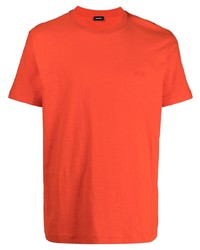 orange T-Shirt mit einem Rundhalsausschnitt von Diesel