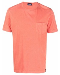 orange T-Shirt mit einem Rundhalsausschnitt von Drumohr