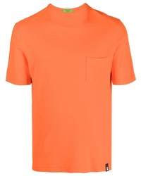 orange T-Shirt mit einem Rundhalsausschnitt von Drumohr