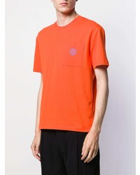 orange T-Shirt mit einem Rundhalsausschnitt von McQ Alexander McQueen