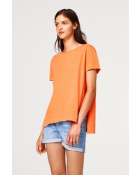 orange T-Shirt mit einem Rundhalsausschnitt von edc by Esprit