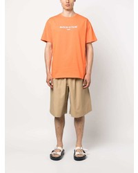 orange T-Shirt mit einem Rundhalsausschnitt von MAISON KITSUNÉ