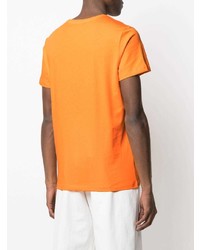 orange T-Shirt mit einem Rundhalsausschnitt von Balmain