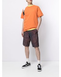 orange T-Shirt mit einem Rundhalsausschnitt von A Bathing Ape