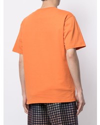 orange T-Shirt mit einem Rundhalsausschnitt von A Bathing Ape