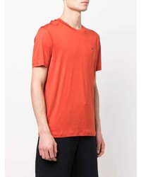 orange T-Shirt mit einem Rundhalsausschnitt von Emporio Armani