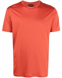 orange T-Shirt mit einem Rundhalsausschnitt von Emporio Armani