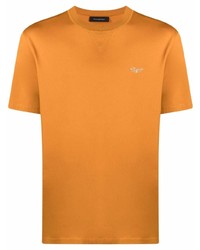 orange T-Shirt mit einem Rundhalsausschnitt von Ermenegildo Zegna