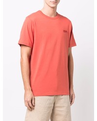 orange T-Shirt mit einem Rundhalsausschnitt von Coach