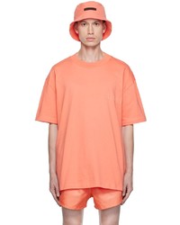 orange T-Shirt mit einem Rundhalsausschnitt von Essentials