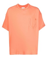 orange T-Shirt mit einem Rundhalsausschnitt von Facetasm
